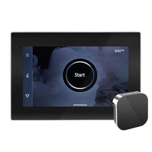 Mr. Steam iSteamX Steam Shower Control and Aroma Glass SteamHead - ISTEAMXWHPC