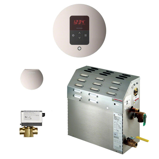 Mr. Steam 225C1ATRDPN - 7.5kW Steam Bath Generator Package - Round - Polished Nickel - 225C1ATRDPN