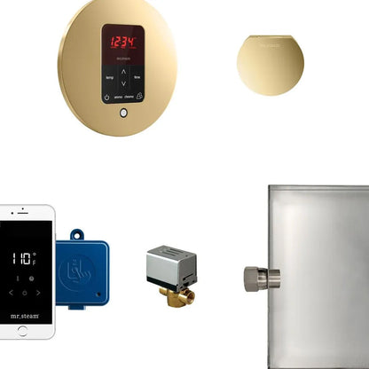 Mr. Steam MSBUTLER1RD-PB - Butler Steam Generator Control Kit / Package - Round - Polished Brass - MSBUTLER1RD-PB