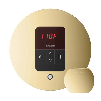 Mr. Steam MSITEMPORD-PB - iTempo Round Steam Shower Control - Polished Brass - MSITEMPORD-PB