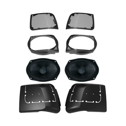 Diamond Audio 2014-2023 Harley Davidson Cut In Lid Kit with MS69NEO (4Ω) Speakers - MS694NEOLK