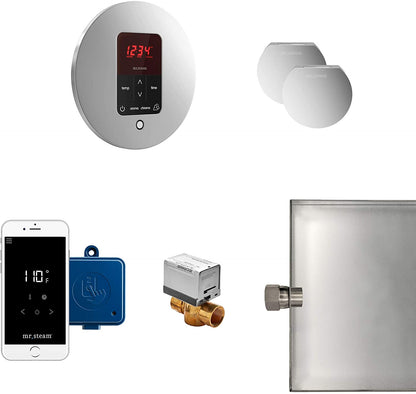 Mr. Steam Butler Max Package Round Polished Nickel - MSBUTLERXRD-PN