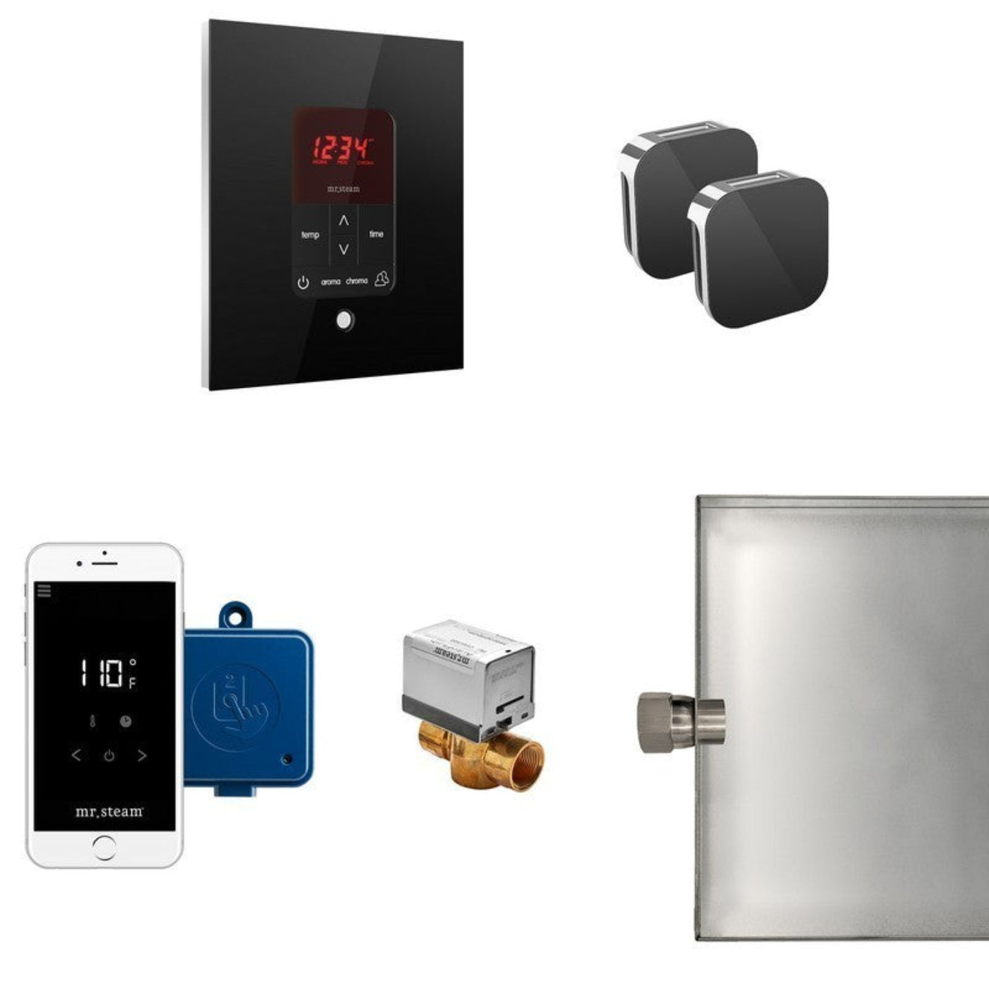 Mr. Steam Butler Max Package Square in Black - MSBUTLERXSQ-BK