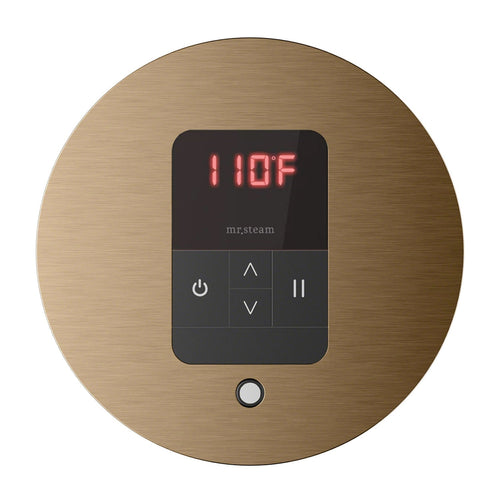 Mr. Steam iTempo Round Steam Shower Control in Brushed Bronze - MSITEMPORD-BB