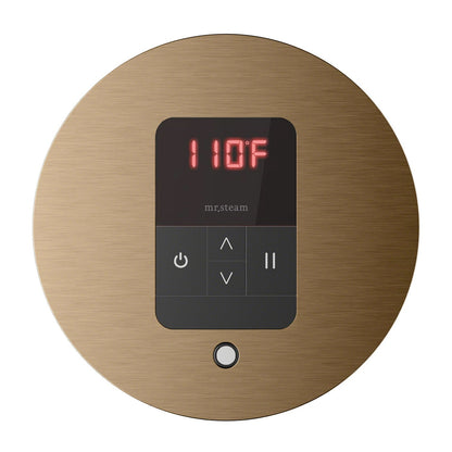 Mr. Steam iTempo Round Steam Shower Control in Brushed Bronze - MSITEMPORD-BB