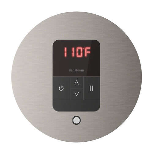 Mr. Steam iTempo Round Steam Shower Control in Brushed Nickel - MSITEMPORD-BN