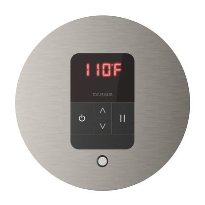 Mr. Steam iTempo Round Steam Shower Control in Brushed Nickel - MSITEMPORD-BN