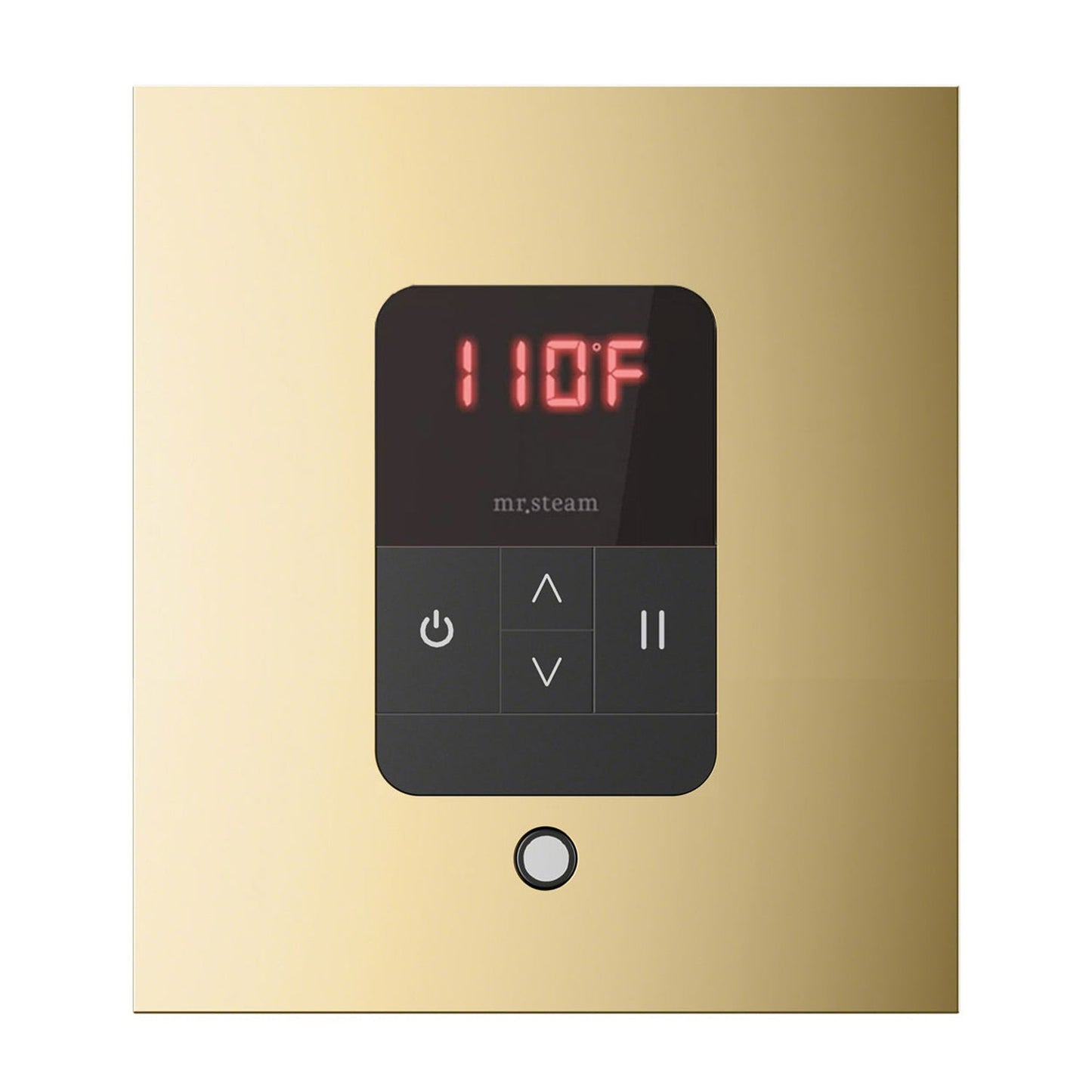 Mr. Steam iTempo Square Steam Shower Control in Polished Brass - MSITEMPOSQ-PB