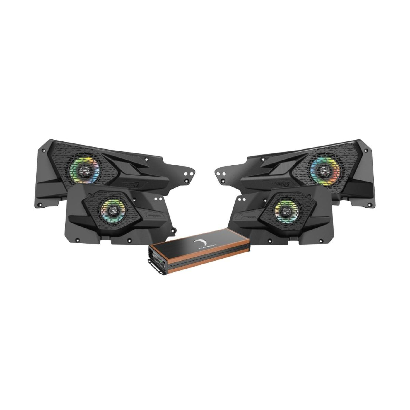 Diamond Audio 2014+ RZR 4DR 6.5" All-Weather Coaxial Speaker System with Class D Amplifier - MSRZRKD14