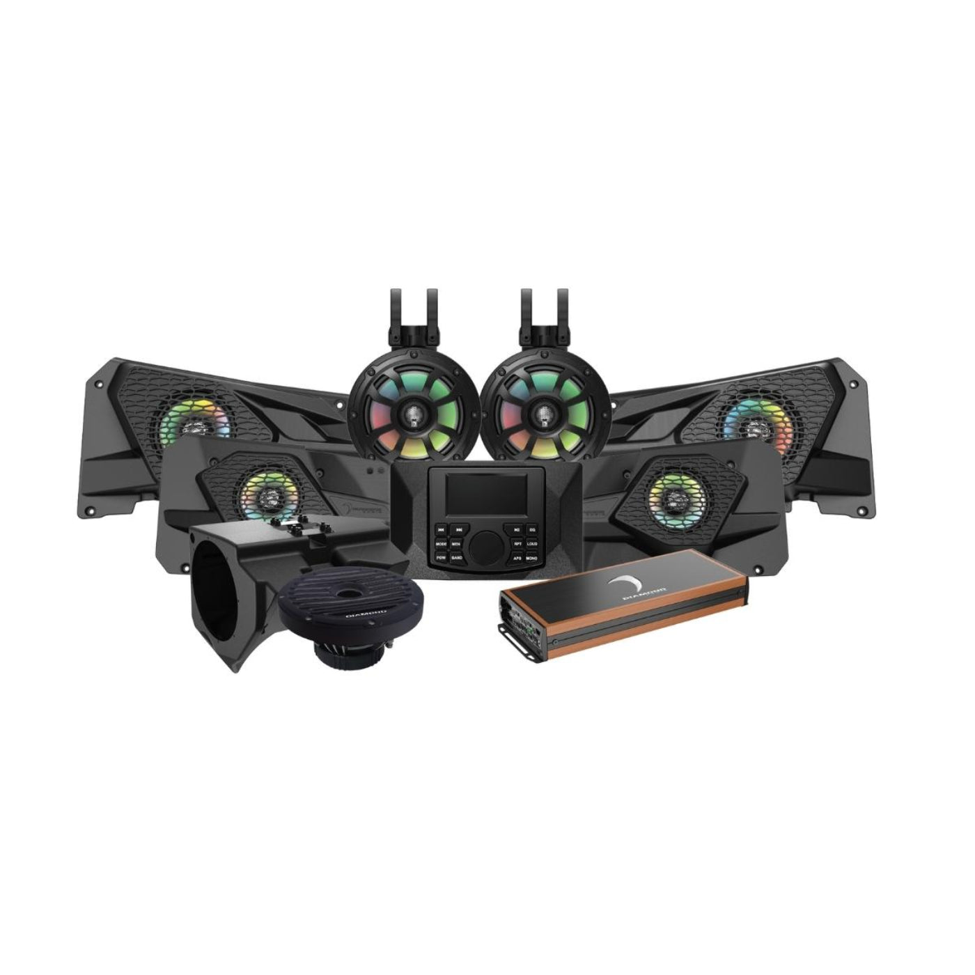 Diamond Audio 2014+ RZR 2DR / 4DR for 6.5" Power Sports Speaker & 5-Ch Amplifier - MSRZRKD32