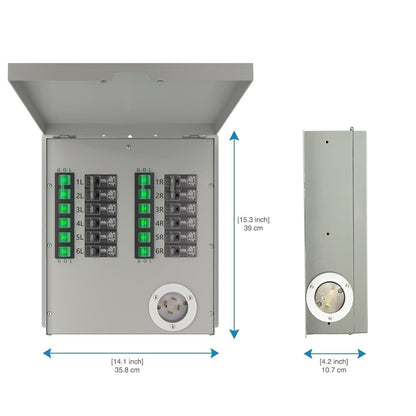 Nature's Generator  12-Circuit 120/240V 30A Non-Automatic Transfer Switch - NGPHPTK2