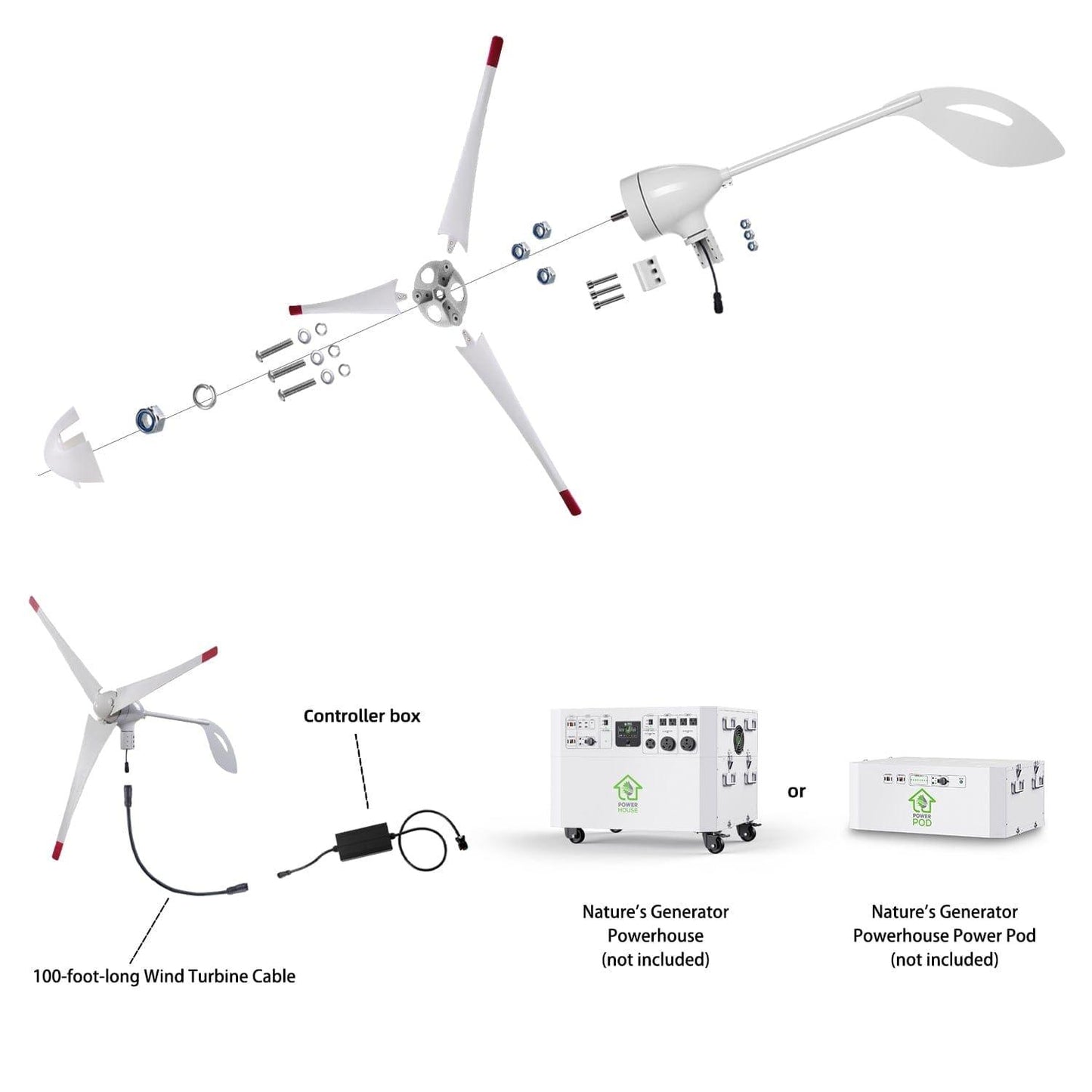 Nature's Generator  Gen 2 Solar and Wind Generator - NGPHAUW