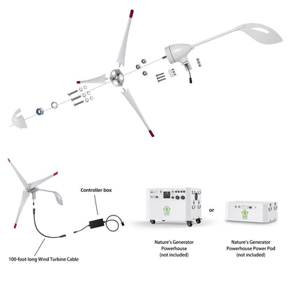 Nature's Generator  Gen 2 Solar and Wind Generator - NGPHAUW