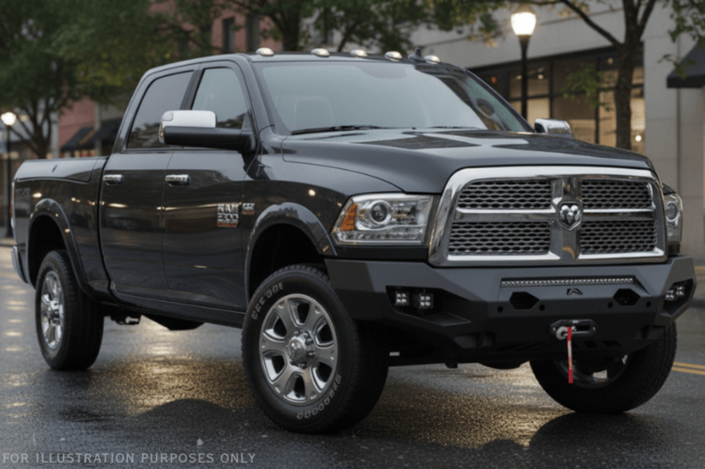 2018 Dodge Ram 2500 Night Raider Kit - Fab Fours + Rigid Lighting