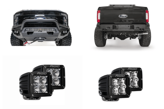 2022 Ford F250 Superduty Night Raider Kit - Fab Fours + Rigid Lighting