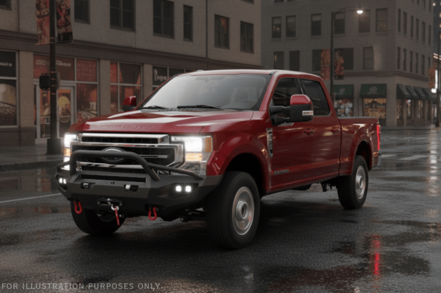 2022 Ford F250 Superduty Night Raider Kit - Fab Fours + Rigid Lighting
