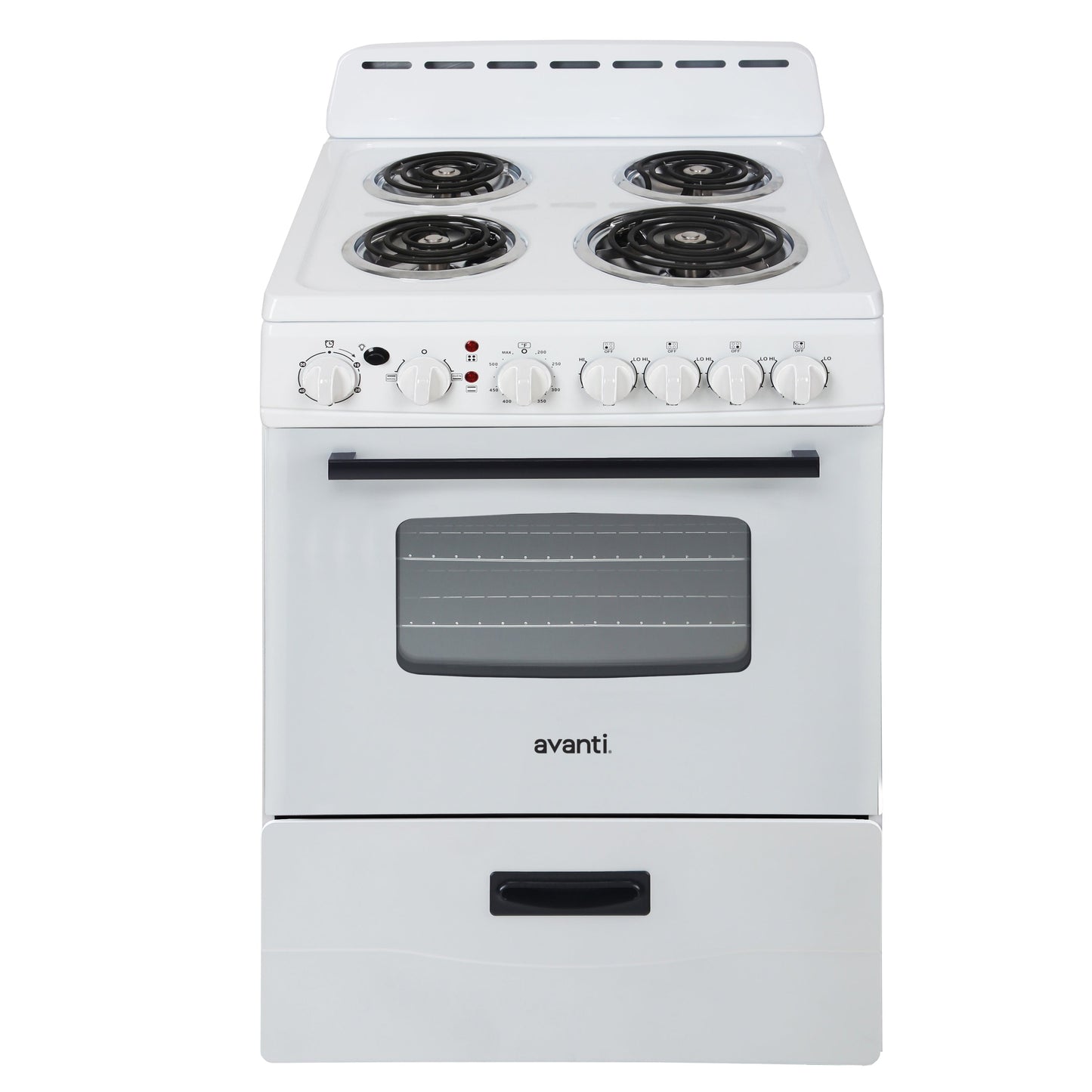 Avanti 24" Electric Range Oven with Framed Glass Door - ERU240P0W