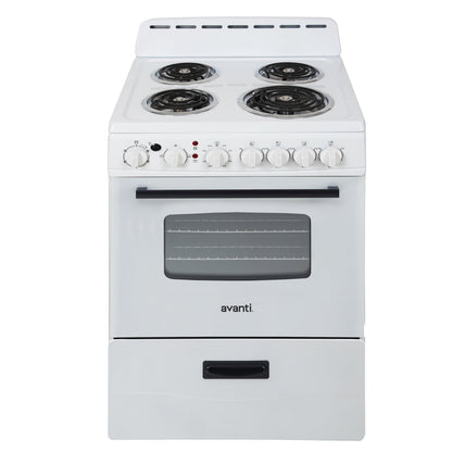 Avanti 24" Electric Range Oven with Framed Glass Door - ERU240P0W