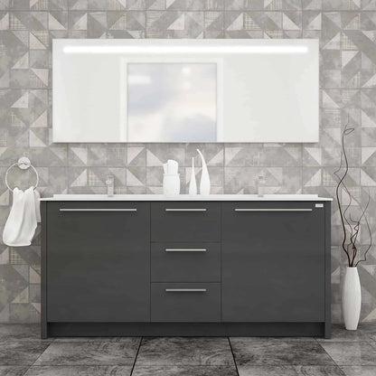 Casa Mare Nona Modern Double Sink Freestanding Bathroom Vanity and Sink Combo - Nona152GG-60