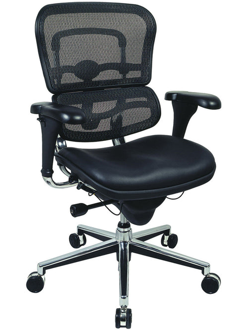 EuroTech Ergohuman Leather Mesh Executive  -  EUR-LEM6ERGLO