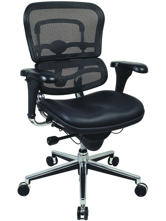 EuroTech Ergohuman Leather Mesh Executive  -  EUR-LEM6ERGLO