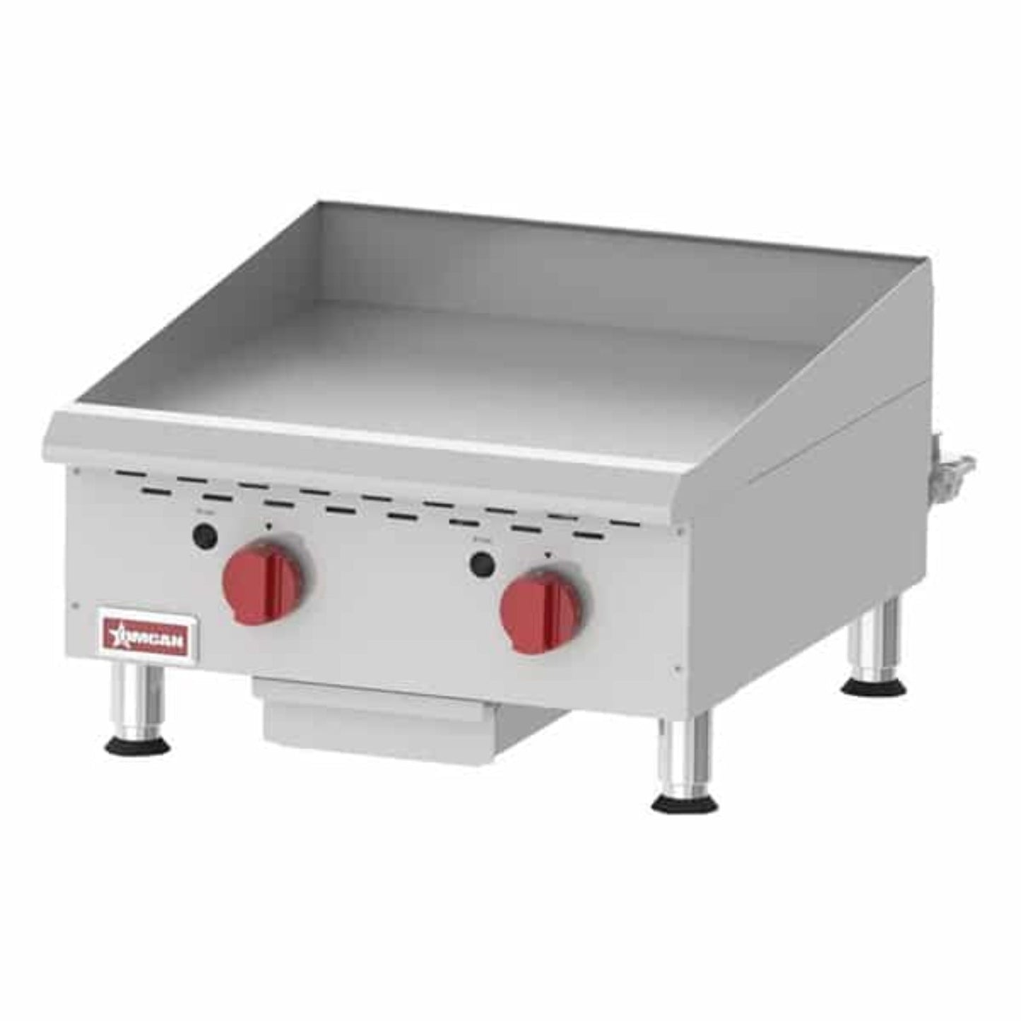Omcan 24" Gas Countertop Griddle with Thermostatic Controls - 60,000 BTU - 43017