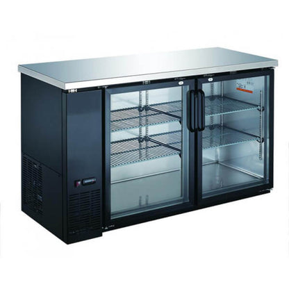 Omcan 60" Glass Door Back Bar Refrigerator - 15.8 Cu Ft - Omcan-50060