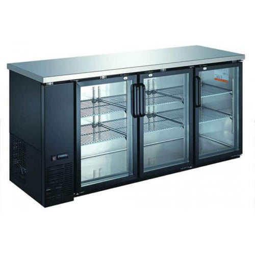Omcan 50062 73" Glass Door Back Bar Refrigerator - 19.6 Cu Ft - Omcan-50062