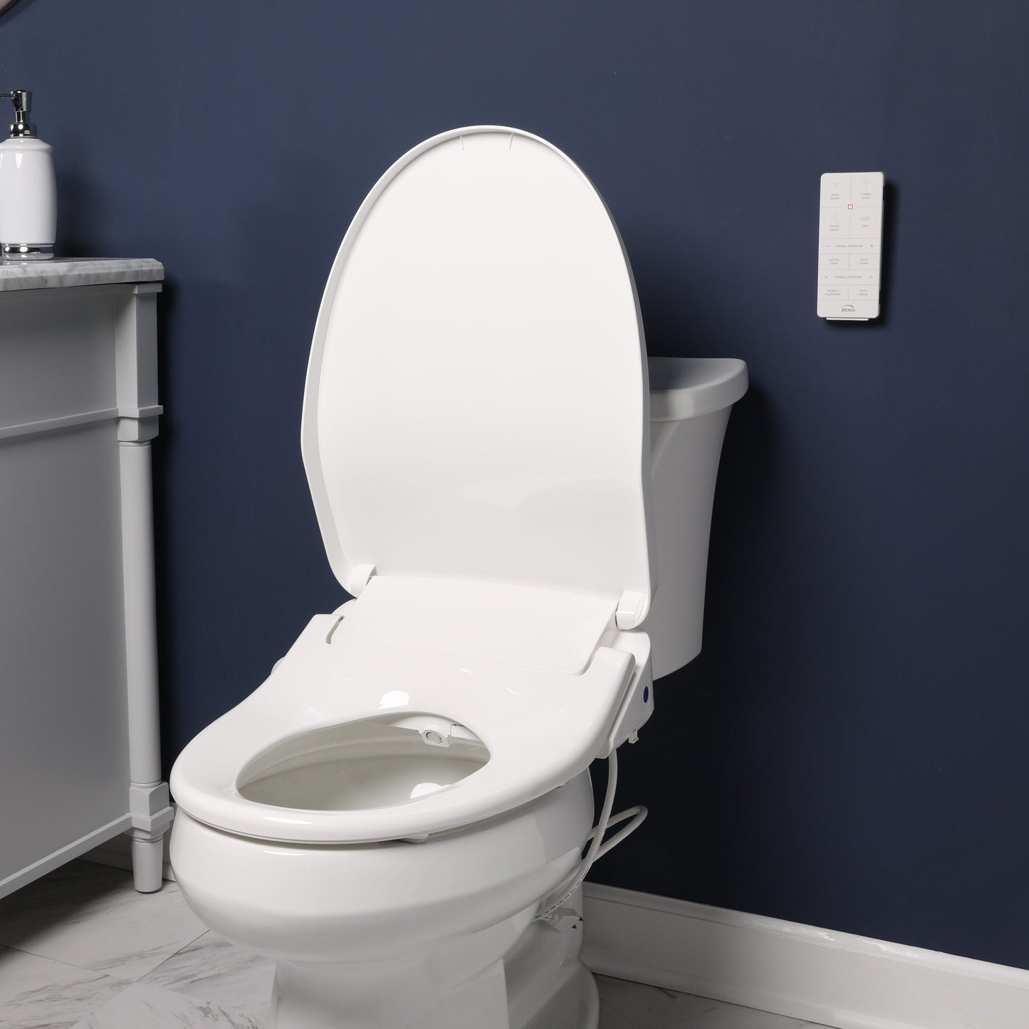 Bio Bidet BB-1200 Elongated Bidet Toilet Seat with Bemis Living App - 7ZBB1200E 000