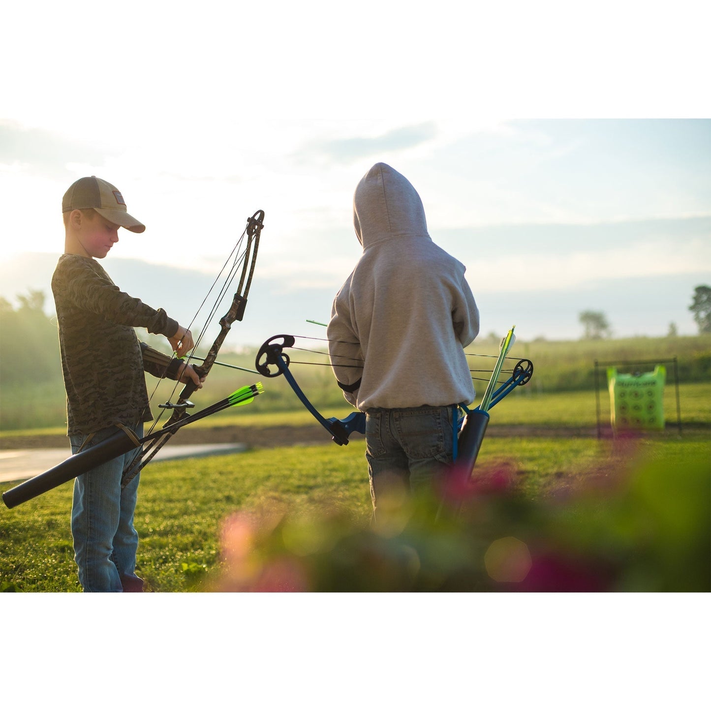 Genesis Archery Compound Bow Adjustable Sizing for Left Handed, Green (2 Pack) - 323630