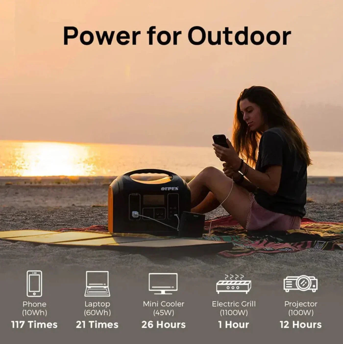 Oupes Portable Power Station 1800W/4000W 1488Wh New - UPP-1800
