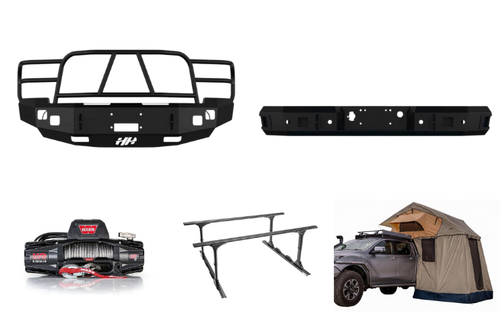 2014 Chevy Silverado 2500HD Overland Adventure Kit -  Hammerhead Armor + Warn Winch + Truxedo Rack + ARB Rooftop Tent
