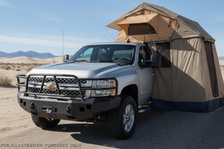 2014 Chevy Silverado 2500HD Overland Adventure Kit -  Hammerhead Armor + Warn Winch + Truxedo Rack + ARB Rooftop Tent