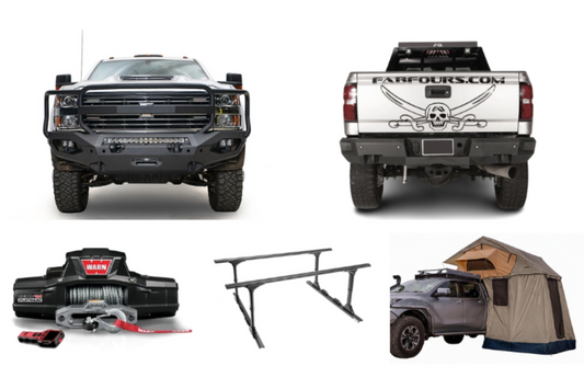 2019 Chevy Silverado 2500HD Overland Adventure Kit -  Fab Fours + Warn Winch + Truxedo Rack + ARB Rooftop Tent