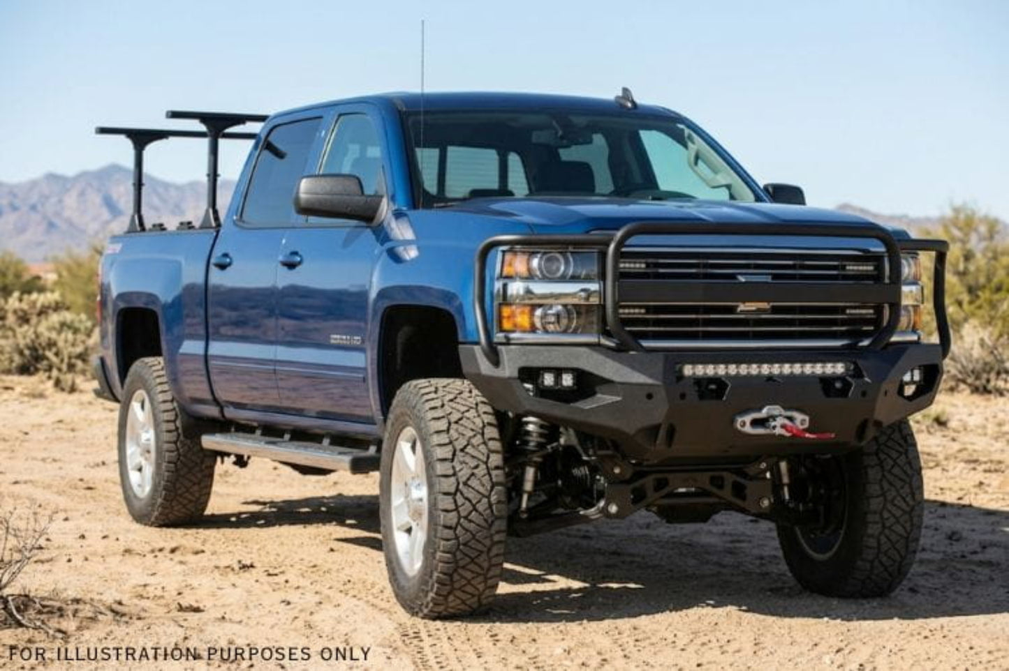 2019 Chevy Silverado 2500HD Overland Adventure Kit -  Fab Fours + Warn Winch + Truxedo Rack + ARB Rooftop Tent