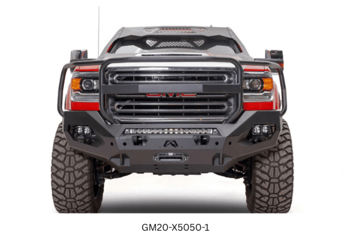 2023 GMC Sierra 2500HD Overland Adventure Kit - Fab Fours + Warn Winch + Truxedo Rack + ARB Rooftop Tent