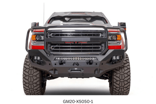 2023 GMC Sierra 2500HD Overland Adventure Kit - Fab Fours + Warn Winch + Truxedo Rack + ARB Rooftop Tent