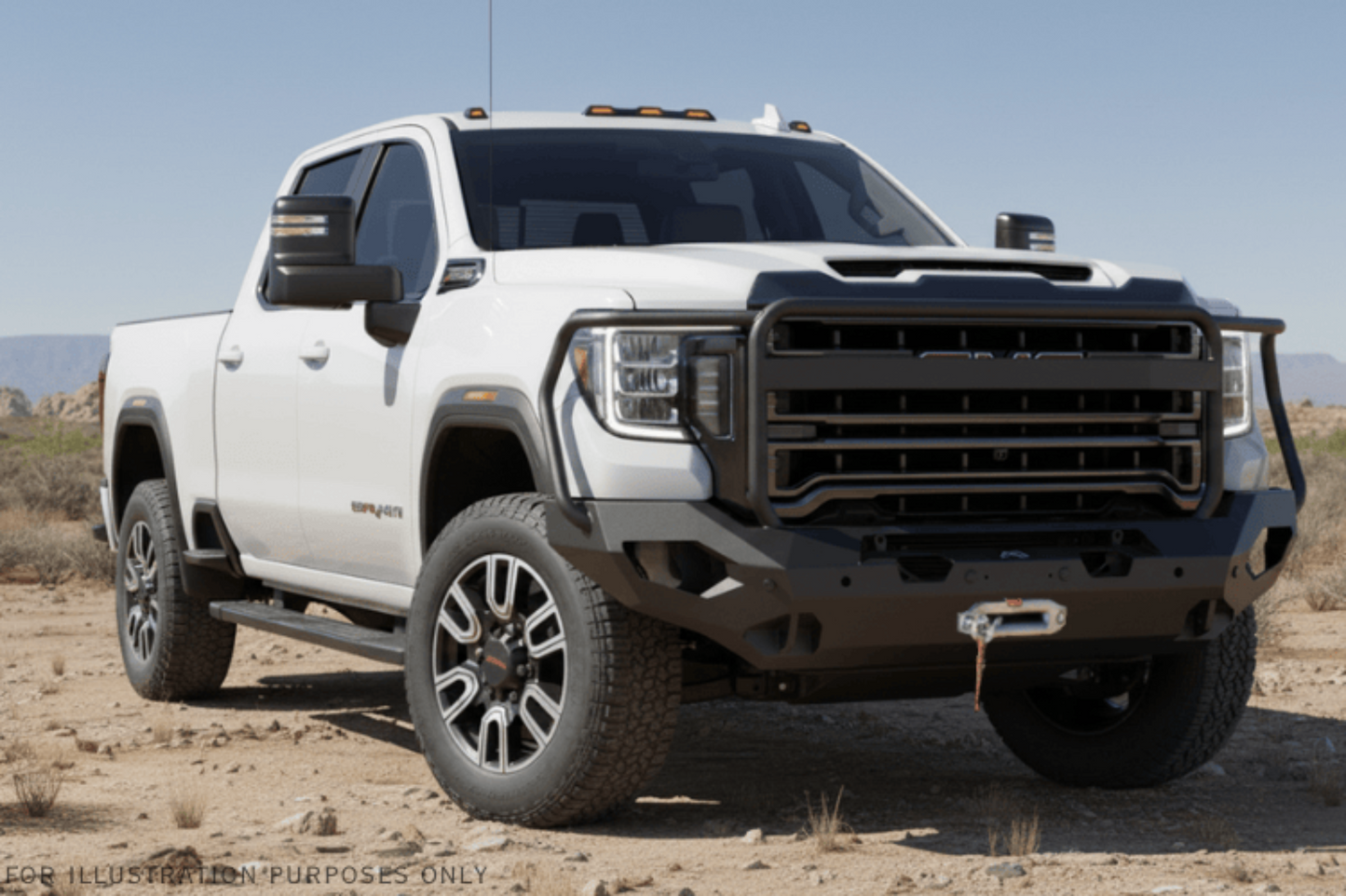 2023 GMC Sierra 2500HD Overland Adventure Kit - Fab Fours + Warn Winch + Truxedo Rack + ARB Rooftop Tent