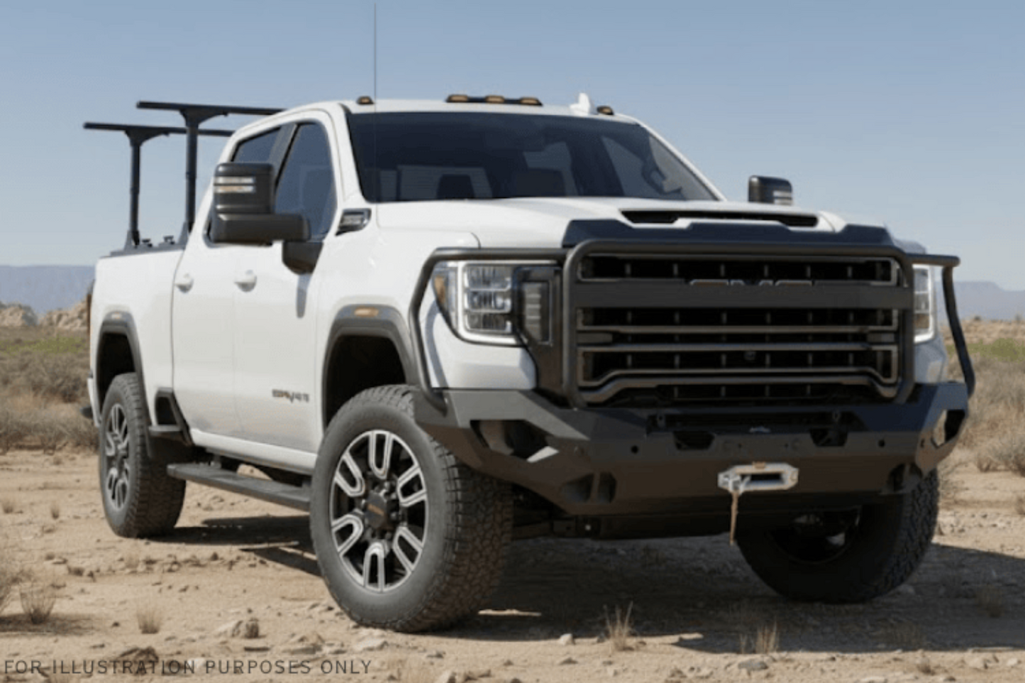2023 GMC Sierra 2500HD Overland Adventure Kit - Fab Fours + Warn Winch + Truxedo Rack + ARB Rooftop Tent