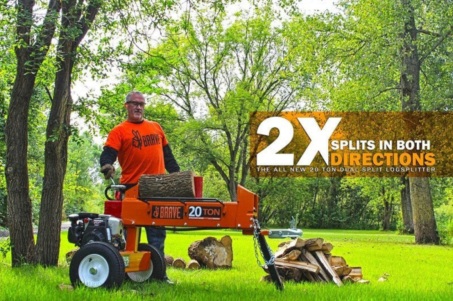 20 Ton Brave Two Way Log Splitter  - PCLS2013GC