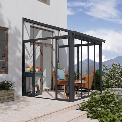 Palram - Canopia | SanRemo 10x10 ft Patio Enclosure - Gray/Clear - HG9069