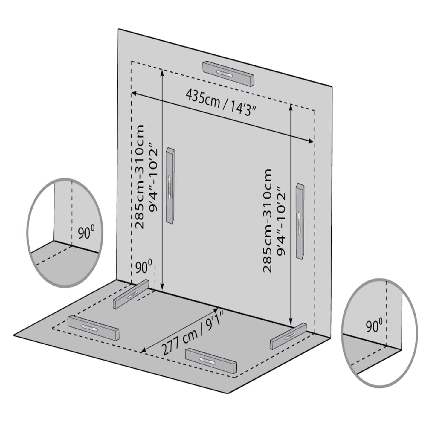 Palram - Canopia | SanRemo 10x14 ft Patio Enclosure - Gray/Clear - HG9064