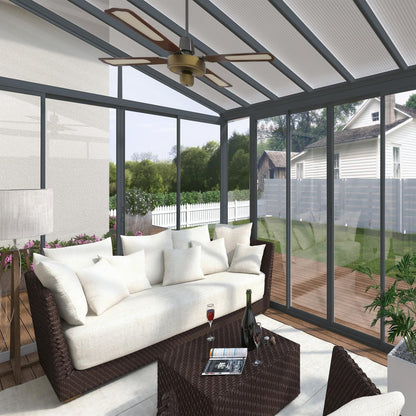 Palram - Canopia | SanRemo 10x18 ft Patio Enclosure - Gray/Clear - HG9065