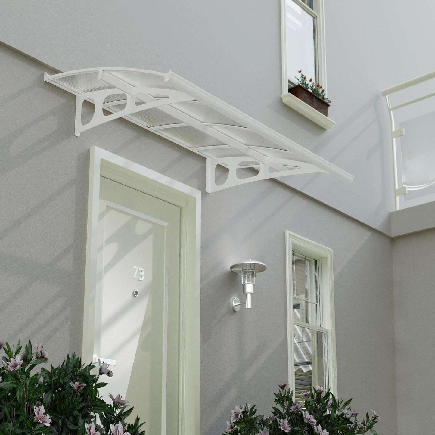 Palram - Canopia | Bordeaux Awning - White/Diffused Clear - 5 ft Wide - HG9561
