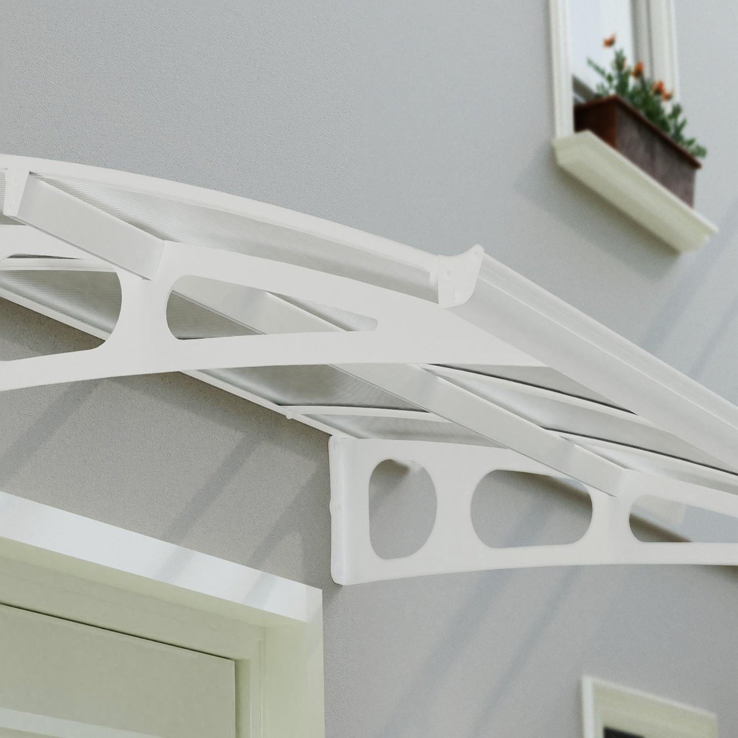 Palram - Canopia | Bordeaux Awning - White/Diffused Clear - 5 ft Wide - HG9561