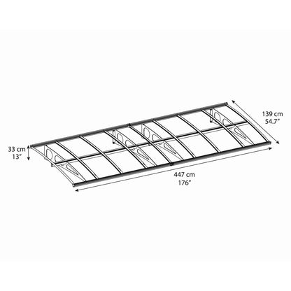 Palram - Canopia | Bordeaux Awning - White/Diffused Clear - 5 ft Wide - HG9561