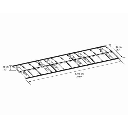 Palram - Canopia | Bordeaux Awning - White/Diffused Clear - 5 ft Wide - HG9561