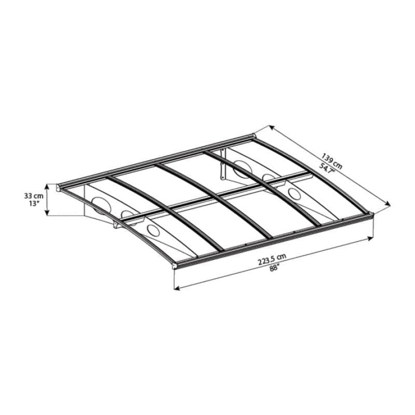 Palram - Canopia | Herald Door Awning - HG9580