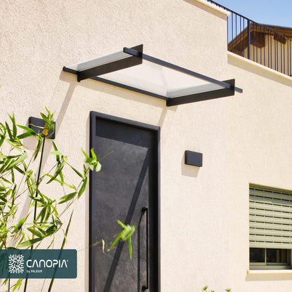 Palram - Canopia | Nancy Door Awning - Gray/Clear - HG9586