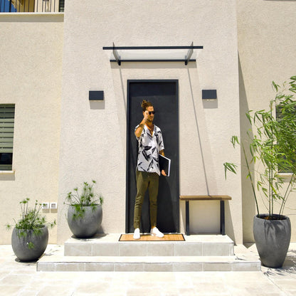 Palram - Canopia | Nancy Door Awning - Gray/Clear - HG9586